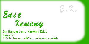 edit kemeny business card