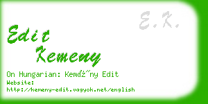 edit kemeny business card